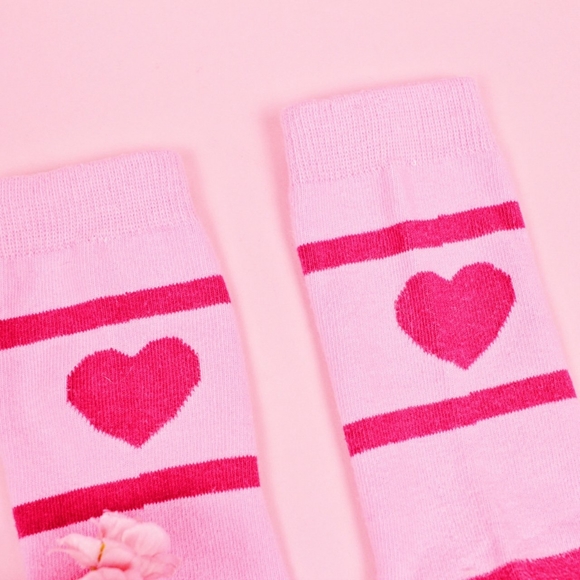 💖 SOLD 💖 Lazy Oaf Pastel & Fuschia Kei Socks - Picture 2 of 3